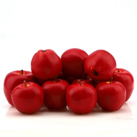 Woration 12 PCS Fake Fruit Apples - 2 Size Simulation Artificial Fruit Deep Red Apples Lifelike Faux Food Home Display Decoration for Still Life Paintings Storefront Kitchen Decor