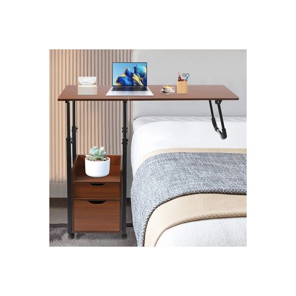 Unbranded Overbed Laptop Table Desk Bed Table Folding Overbed Writing