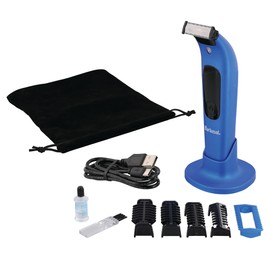 Barbasol Hybrid Face & Body Single Blade Shaver - Rechargeable, Wet/Dry, LED Screen, Built-in Light