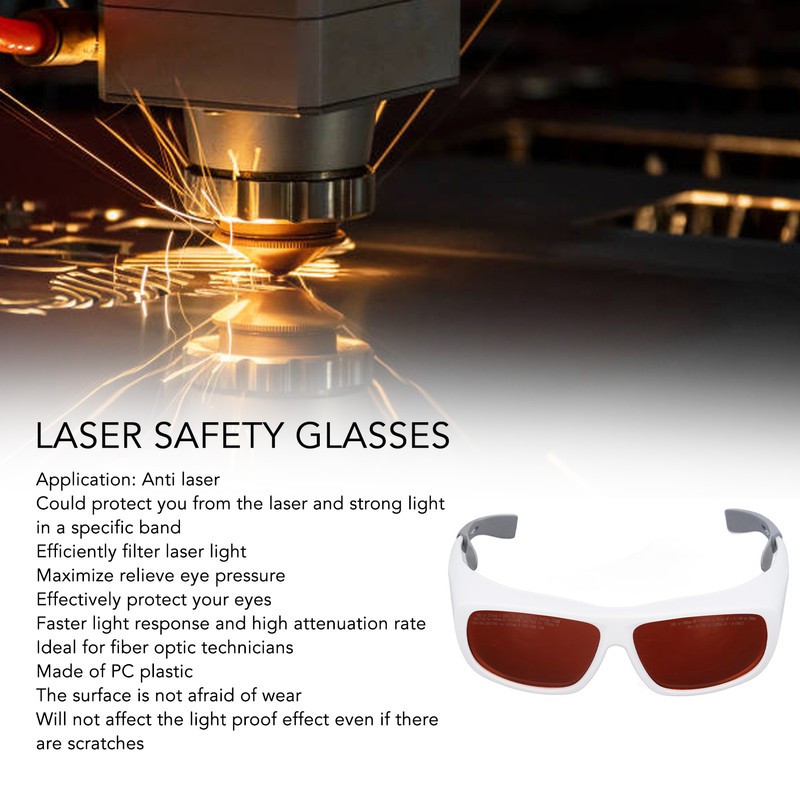 Laser Eye Safety Glasses 180‑540nm 750‑1100nm Fast Light Response PC