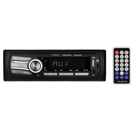 Majestic SA 400 BT USB AX Audio Car System with Bluetooth, MP3/WMA USB/Micro SD, Remote Control, 100W (25W x 4ch), Black