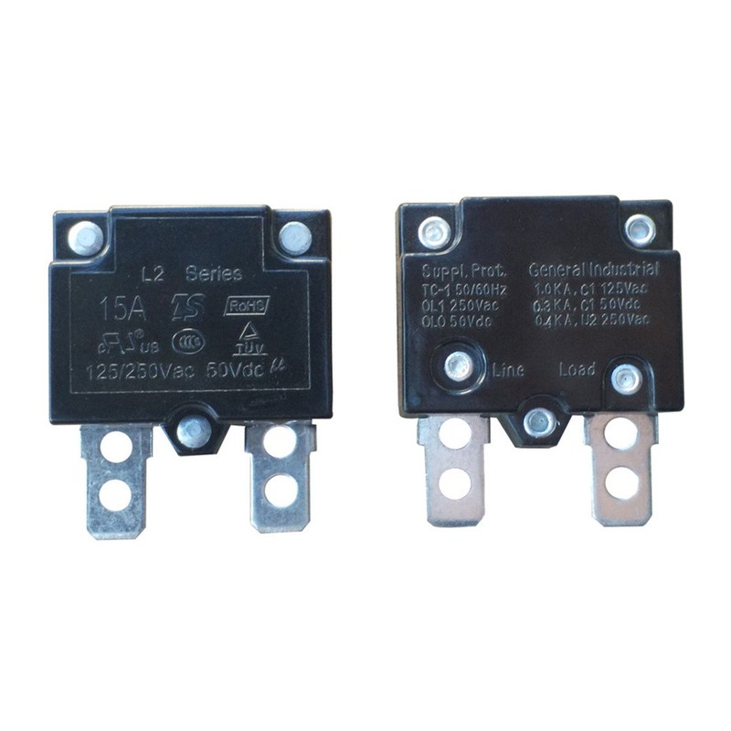 WELLYE 2Pcs 15A 125/250Vac 50Vdc Automatic Reset Relay Fuse Therma