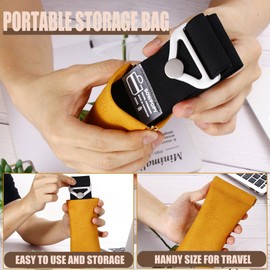 SOWPOPY Travel Belt for Luggage, Add a Bag Luggage Straps Suitcase Travel Belt Over Handle for Carry On Bag, Adjustable 2-in-1 Elastic Luggage Belt Bag Bungee Travel Essential Accessories(DK-Green)