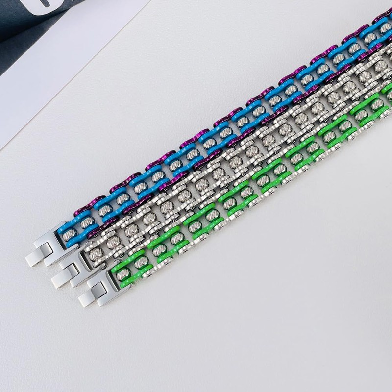 LAFATINA Masculine Bicycle Bike Chain Bracelets for Men Fathers Day