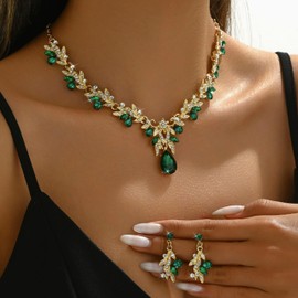 Elegant Prom Party Jewelry Set for Women Bridal Wedding Rhinestone Costume Accessories with Sparkle Crystals Silver Tone Evening Gala Formal Event Jewelry