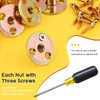 Hilitchi 64PCS M8 Brad Hole Tee Nut Carbon Steel Screw