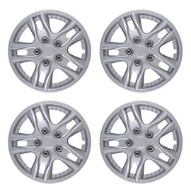 AUTOWIKI 12" Wheel Rim Covers Universal Hubcaps, Fashion Style Hubs Snap on Car Truck SUV PP Plastic Exterior Accessories - 12" Universal Hubcaps Set of 4 (Lacquer)
