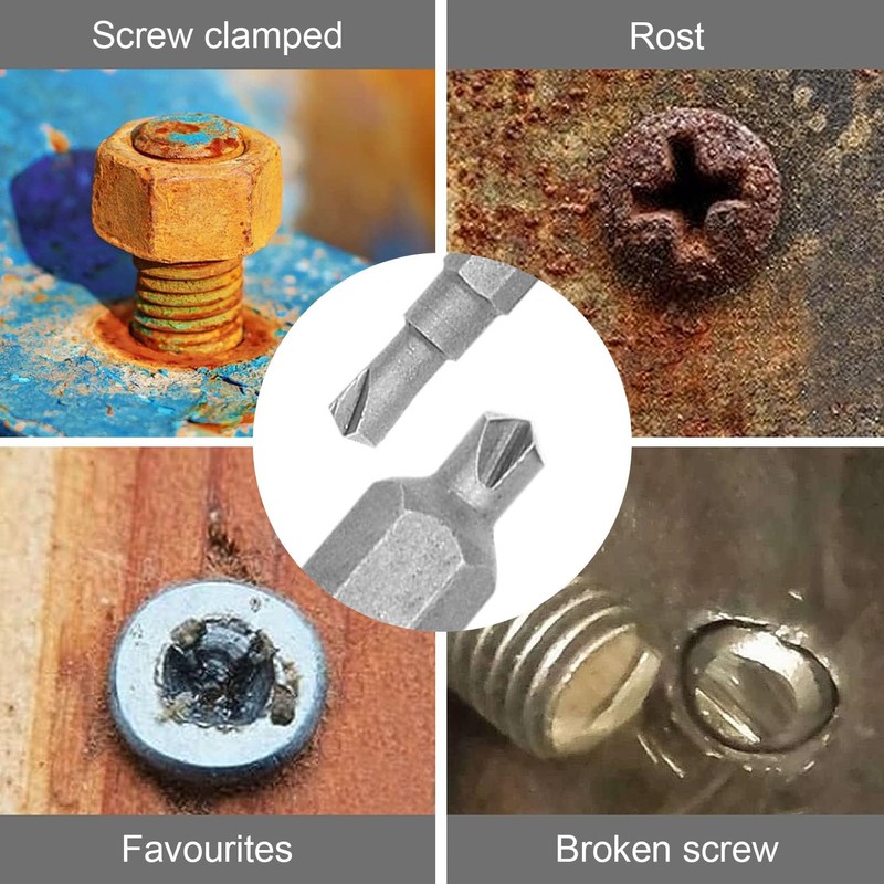 6 Pcs Damaged Screw Remover Screw Tool Stripped Screw Extractor