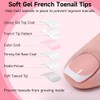 Kit de 240 uñas postizas francesas blancas para prensar, extensiones