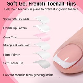 Kit de 240 uñas postizas francesas blancas para prensar, extensiones de uñas postizas de gel suave prediseñadas en color nude, 12 tamaños de cobertura