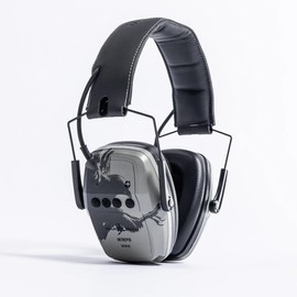 WarBird Intrepid Ear Protection - Battery Operated - Variable Amplification - NRR 23dB Noise Reduction Headphones, Black