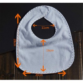 Baby Boys Girls Double Layer of Cotton Bandana Drool Soft Absorbent Drooling Bibs (7 Pieces) (White)