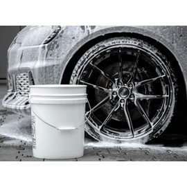 detailmate Car wash set: wash bucket 5 gallons (19 litres) white with detail Guardz dirt lock wash bucket insert black for scratch-free hand wash