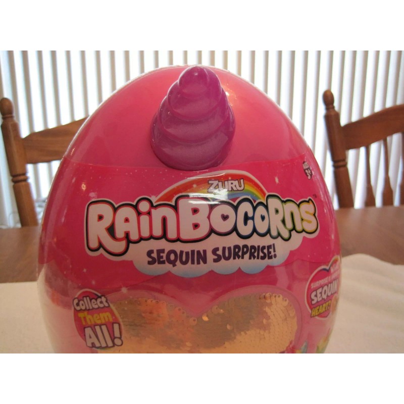 ZURU 2018 ZURU RAINBOCORNS GOLD SEQUIN SURPRISE PURPLE HORN--NEW--FAC