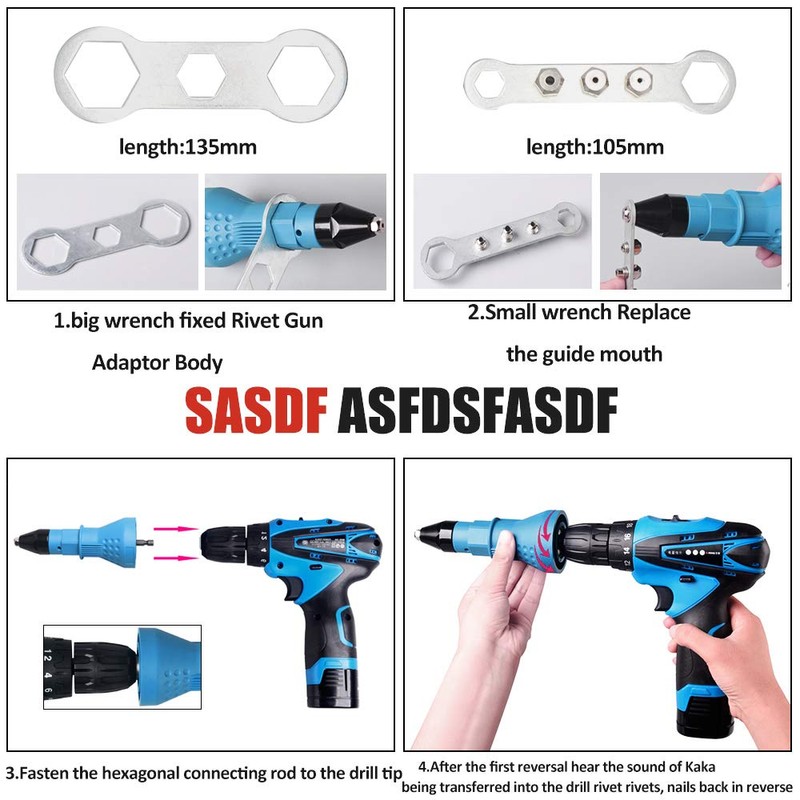 MASO Rivet Gun for Cordless Drill Electric - Electric Rivet