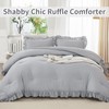 Andency Silver Gray Comforter Set Queen Size, 3 Pieces Shabby