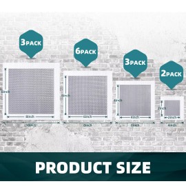 maxbright 2/4/6/8 Inch,Wall Patch Repair Kits Dry Wall Hole Repair Patch for Ceilings - 2"*2, 4"*3, 6"*6, 8"*3