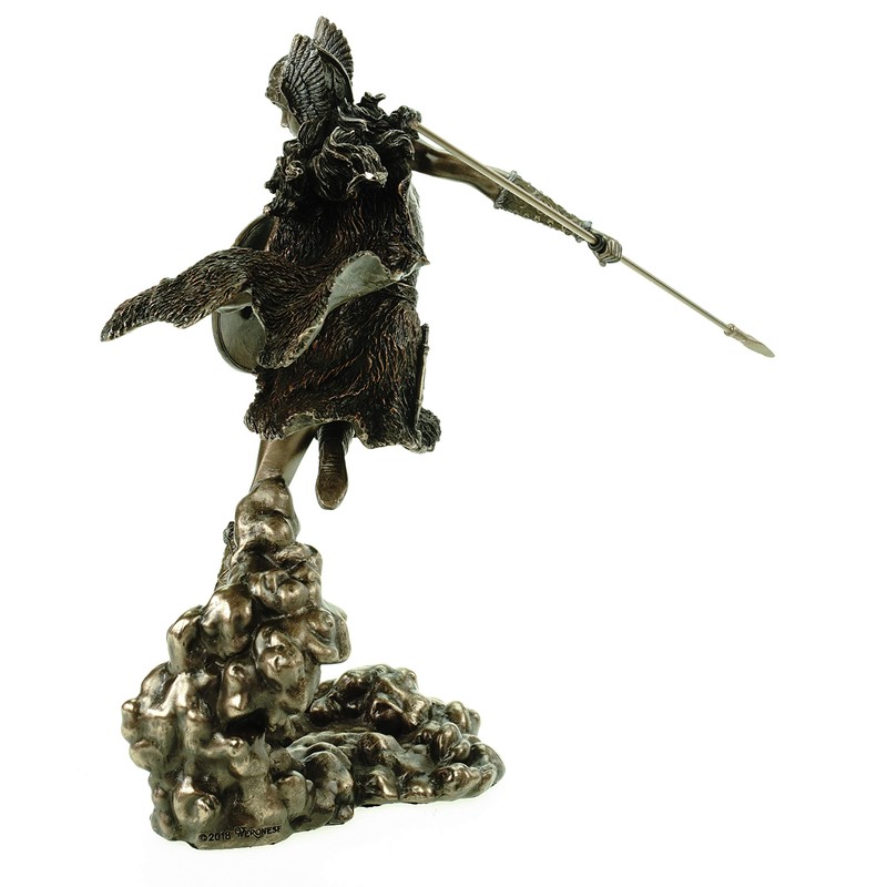 Veronese Germanic Walkure Figurine Bronzed 24 cm Odin Sculpture Spiritual
