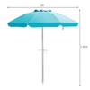 GRAFFY Portable Beach Umbrella, Sun Shade Umbrella with UV 50+