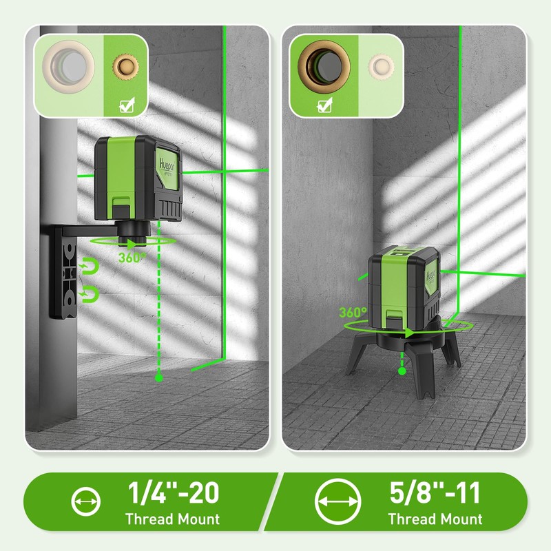 Laser Level with 2 Plumb Dots - Huepar Plumb Laser