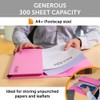 Railex Pocket Folder Foolscap Document Wallets - Cerise Folders for