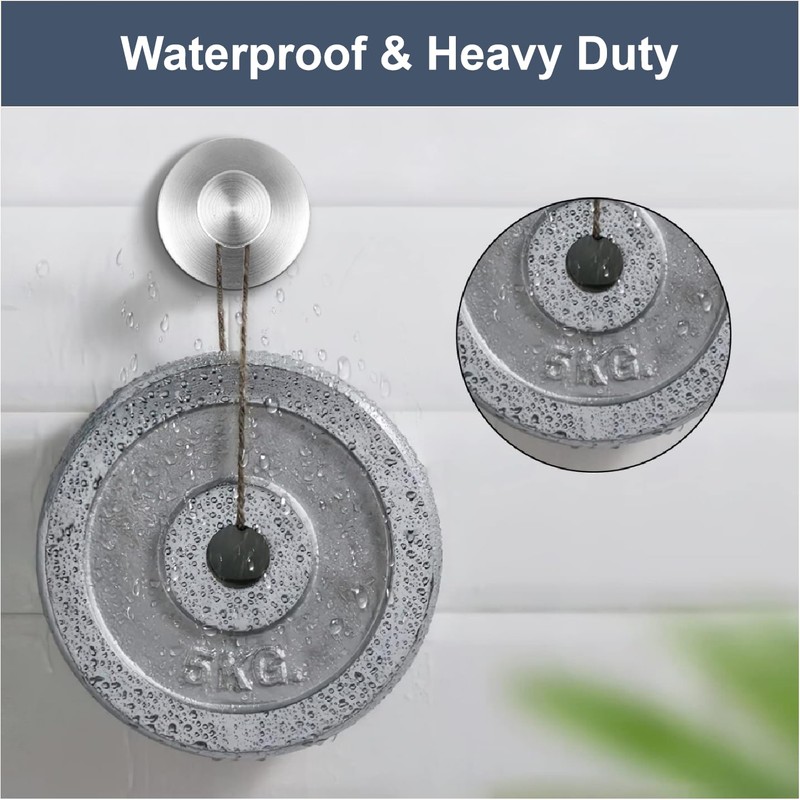 Fliverly Suction Cup Hooks for Shower, Bathroom, Kitchen, Glass Door,