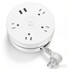 Kasoyo Retractable Power Strip with USB Ports - 4 AC