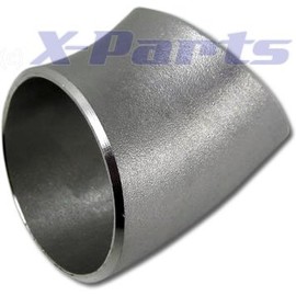 45° Grad EDELSTAHL Bogen 60mm KURZ Rohr V2A Schweißbogen Downpipe Hosenrohr