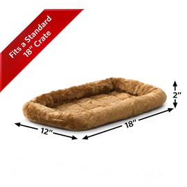MidWest Homes for Pets MidWest Homes for Pets Cinnamon 18-Inch Pet Bed w/ Comfortable Bolster | Ideal for Small Breeds & Fits an 18-Inch Crate | Easy Maintenance Machine Wash & Dry