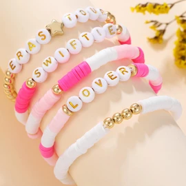 5 Pcs Friendship Bracelets,1989 Lover Fearless Reputation Album Friendship Bracelets for Women Girl