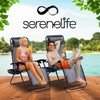 SereneLife SLZGHGRY87.5 Outdoor Adjustable Zero Gravity Lounge Chair Recliners with