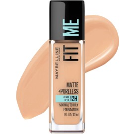 Maybelline Fit Me Matte Poreless Foundation 130 Buff Beige Oily Skin 1 Fl Oz