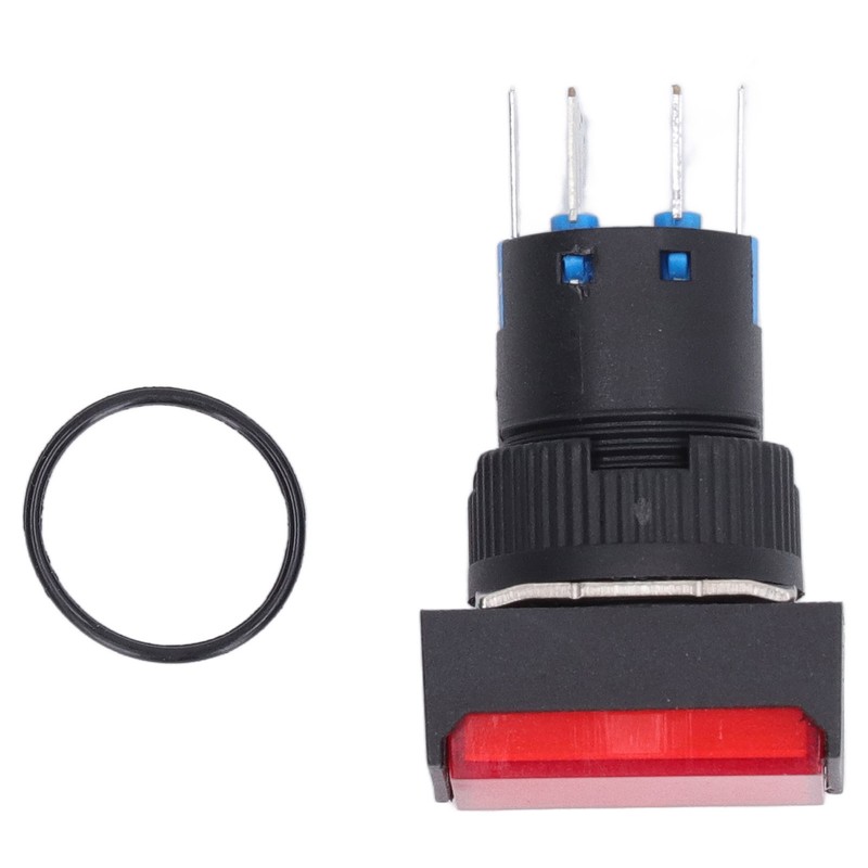 25 Pcs Push Button Switch Light Indicate Self Locking Long