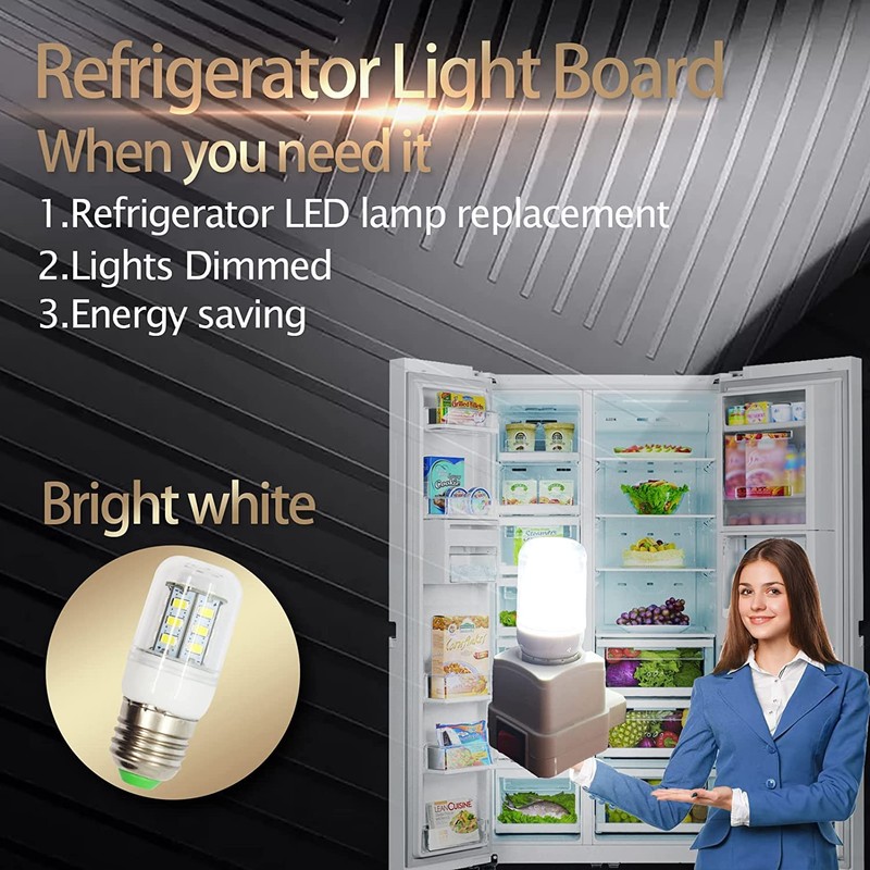 Fneiosg E26 LED Refrigerator Light Bulb 3.5W, 40W Equivalent, Daylight