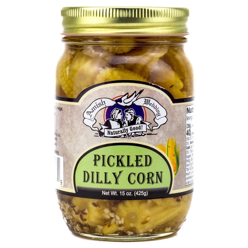 Amish Wedding Pickled Dilly Corn 15oz (Pack of 2)