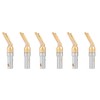 6 Pcs Gold Plated 4mm Banana U Fork Y Spade