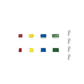 KSOPUERT 230pcs XH2.54mm 2-5 Pin Pitch Terminal Kit Housing Pin Header JST DuPont Wire Connector Adapter 4 Colors