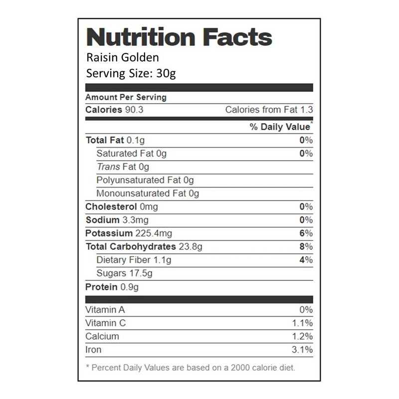 Aiva Golden California Raisins (2 LB) – Naturally Sweet Dried