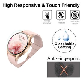 Futanwei [5 Pack] for Fitpolo Smart Watch AR-01 Screen Protector 1.3" Soft PET Film [Case Friendly] [Anti-Scratch] [Anti-Fingerprint] [Bubble Free] Smartwatch Screen Protector for Fitpolo AR-01