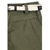 Eight2Nine Women's Chino Shorts with Braided Belt, Middle-green