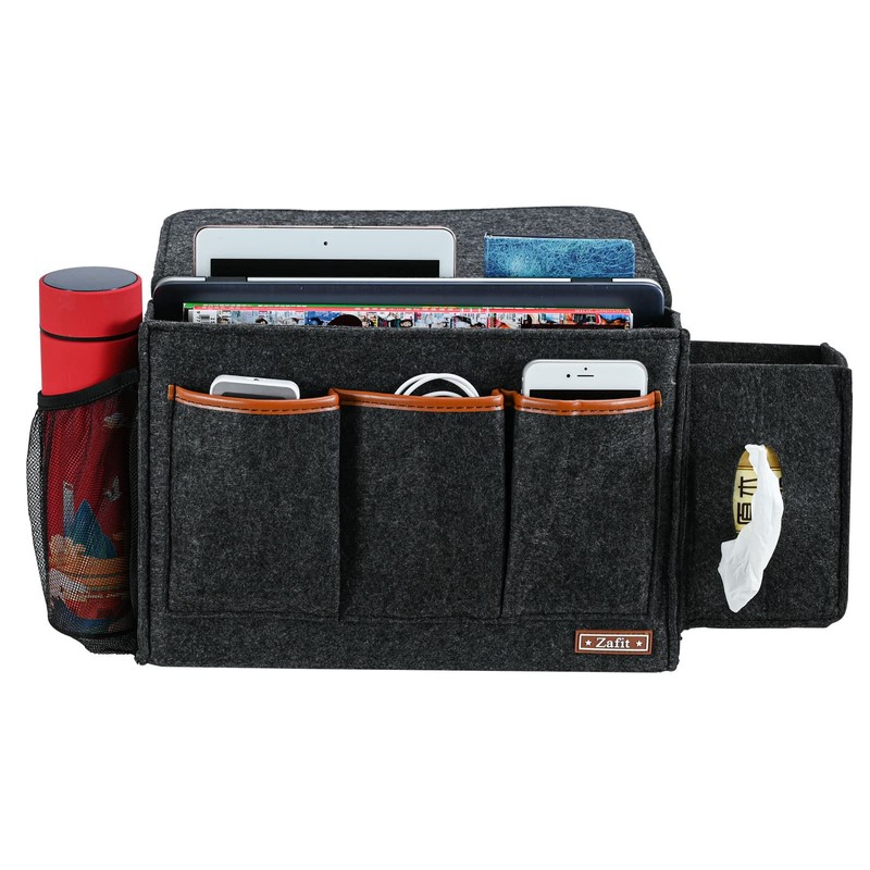 Zafit Bedside Caddy, Large Size Bedside Storage Organizer Bedside Organizer