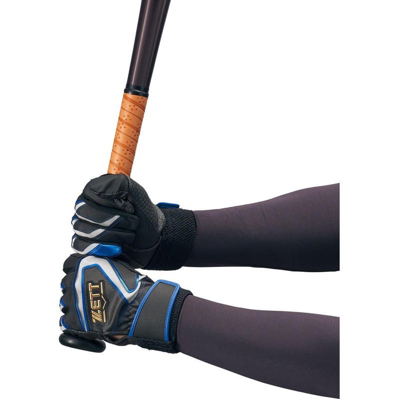 Zett Batting Gloves Impact Batting Gloves Ambidextrous Black x Royal
