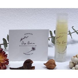 ZZYBIA Homemade Skincare Products Adhesive Labels Stickers for Lip Balm Container Tubes 20pcs (Clear Hand Draw Plants)