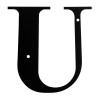 Village Wrought Iron Wrought Iron Letter U Medium 12.13" (Made