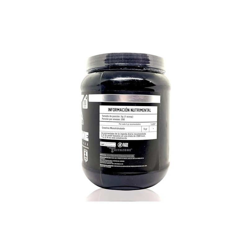 Creatina Monohidratada 1 kg BlackBear 200 servicios
