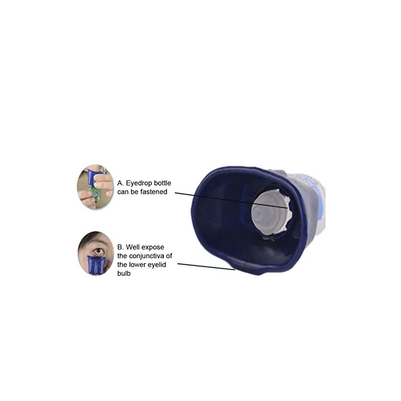 Eye Drop , Eyedrop Applicator, Portable Reusable Eyedrop Dispenser Aid