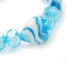 Avalaya Light Blue Heart & Faceted Bead Flex Bracelet -