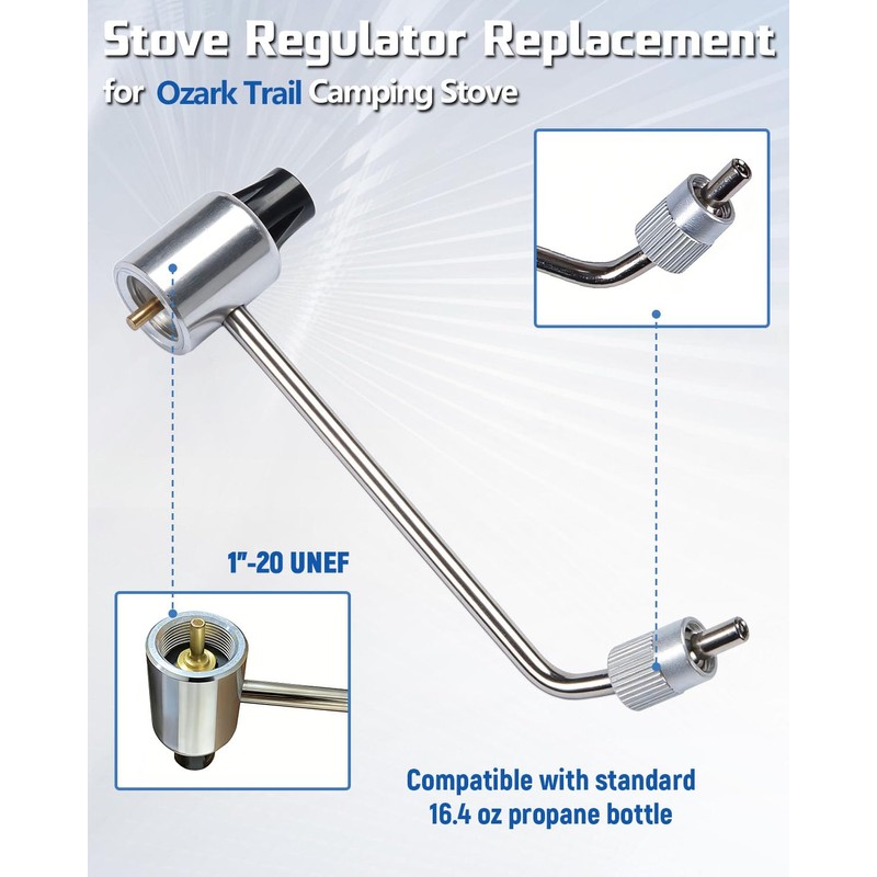 Propane Regulator Adapter Replacement for Ozark Trail 2-Burner Camping Stove