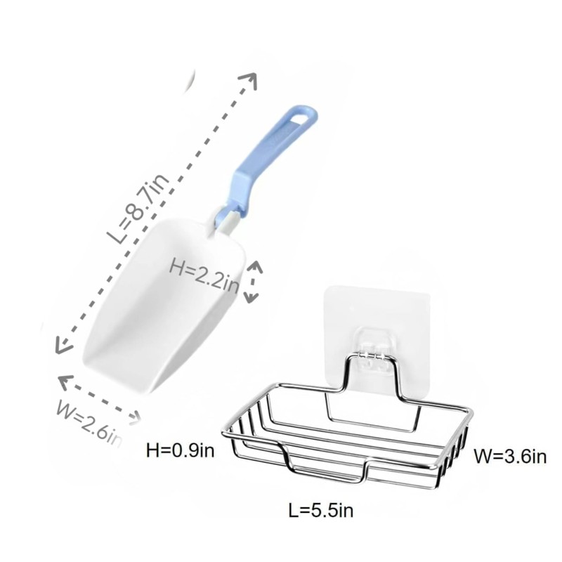 Ice Scoop with Holder Ice Maker Scoop Holder Scooper Accessory