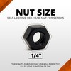 DOJA Industrial Hex Nuts Screws 1/4 Inch Pack 20 Self-Locking